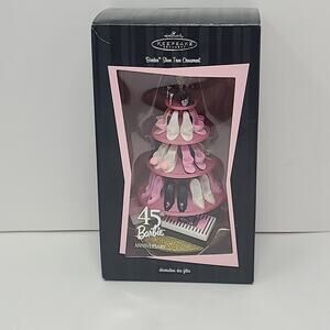 2004 Hallmark Keepsake Ornament Barbie Christmas Shoe Tree 45th Anniversary